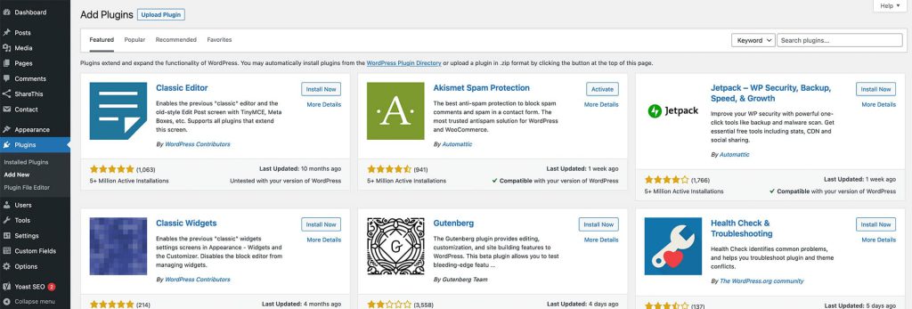 Add New plugin in wordpress