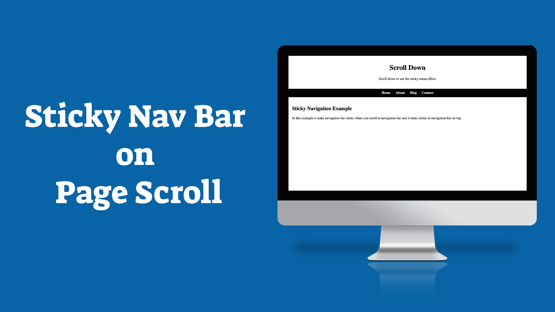 Sticky Navigation Bar on Page Scroll with jQuery